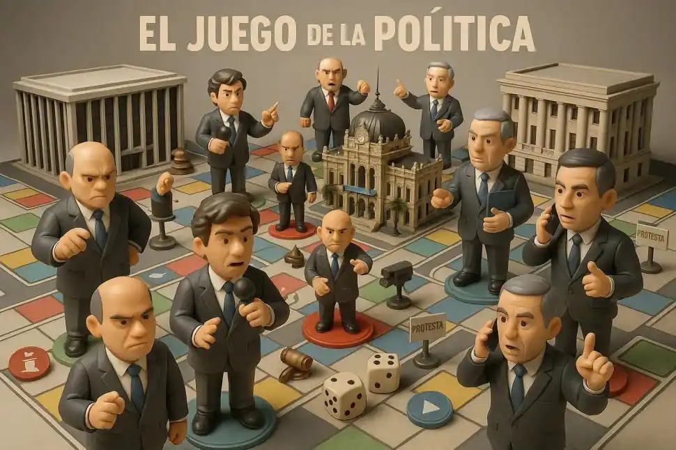 LA INTERPRETACIÓN DE LA INTELIGENCIA ARTIFICIAL. La imagen fue generada con una aplicación de IA al preguntarle sobre el escenario político local.