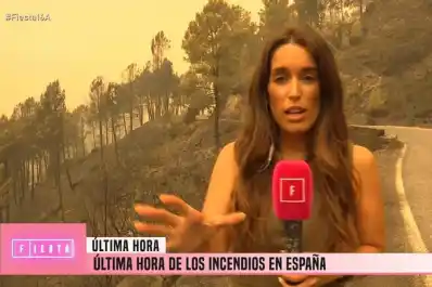 Evacúan a una reportera acorralada por el fuego en un incendio en Galicia