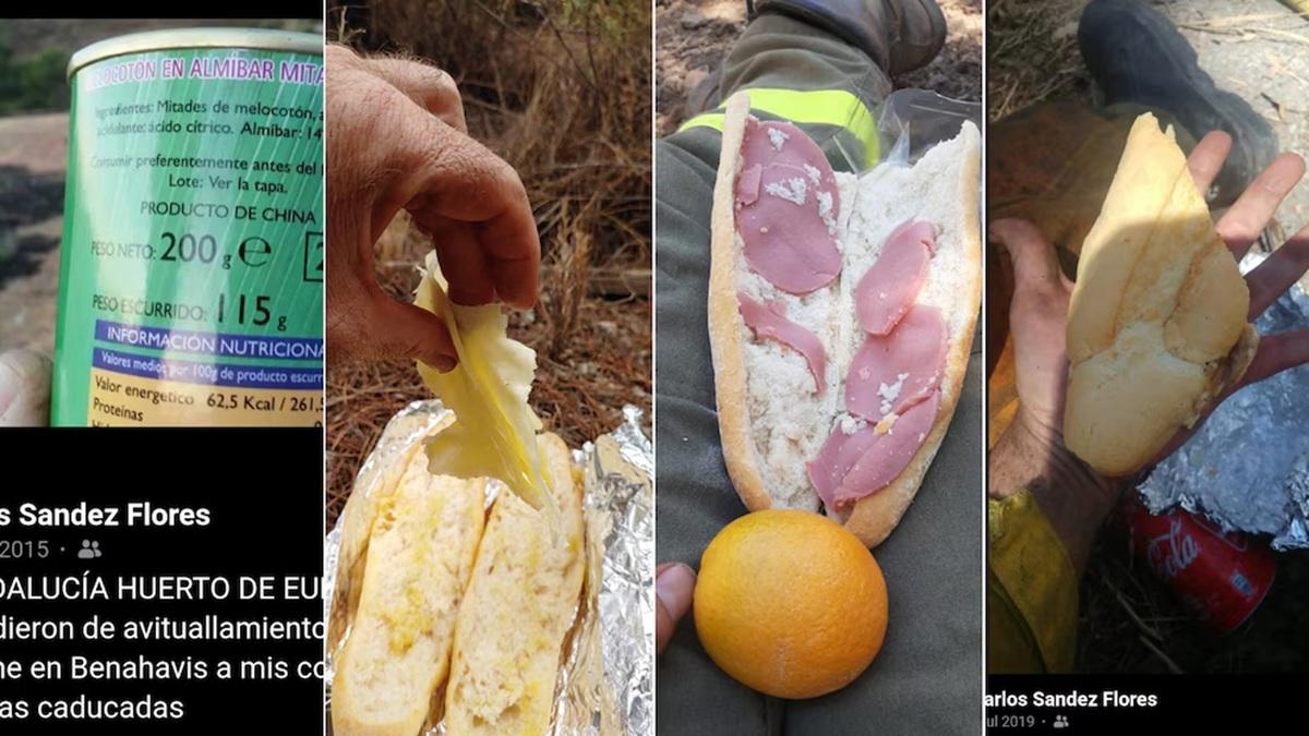 España: Indignación por el paupérrimo bocadillo que reciben los bomberos forestales en plena ola de incendios