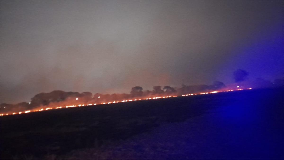 Las llamas en Lastenia se podían visualizar desde la ruta 302.