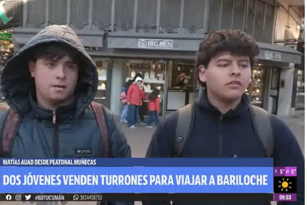 Alumnos tucumanos venden turrones para ayudar a sus compañeros a costear el viaje de egresados a Bariloche