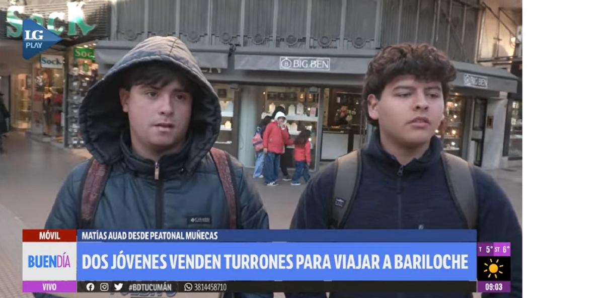 Alumnos tucumanos venden turrones para ayudar a sus compañeros a costear el viaje de egresados a Bariloche