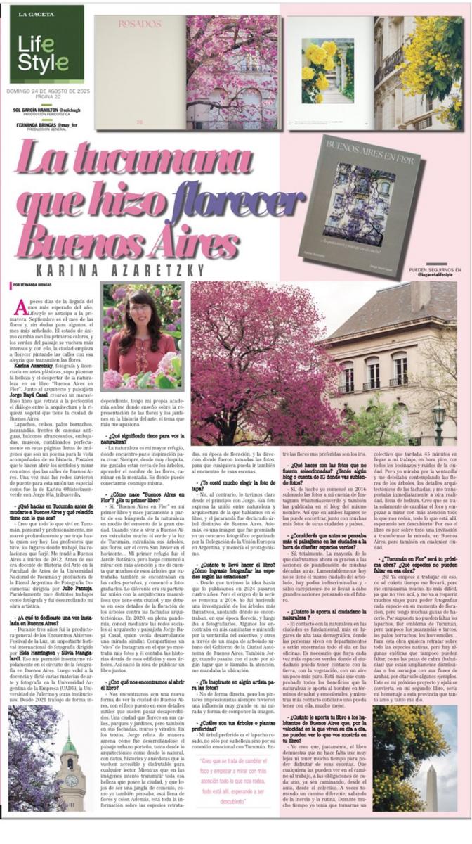 La tucumana que hizo florecer Buenos Aires: Karina Azaretzky