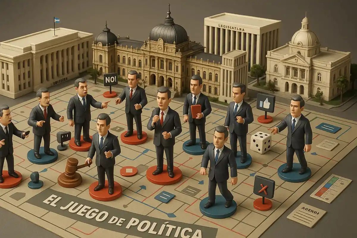 LA INTERPRETACIÓN DE LA INTELIGENCIA ARTIFICIAL. La imagen fue generada con una aplicación de IA al preguntarle sobre el escenario político local.