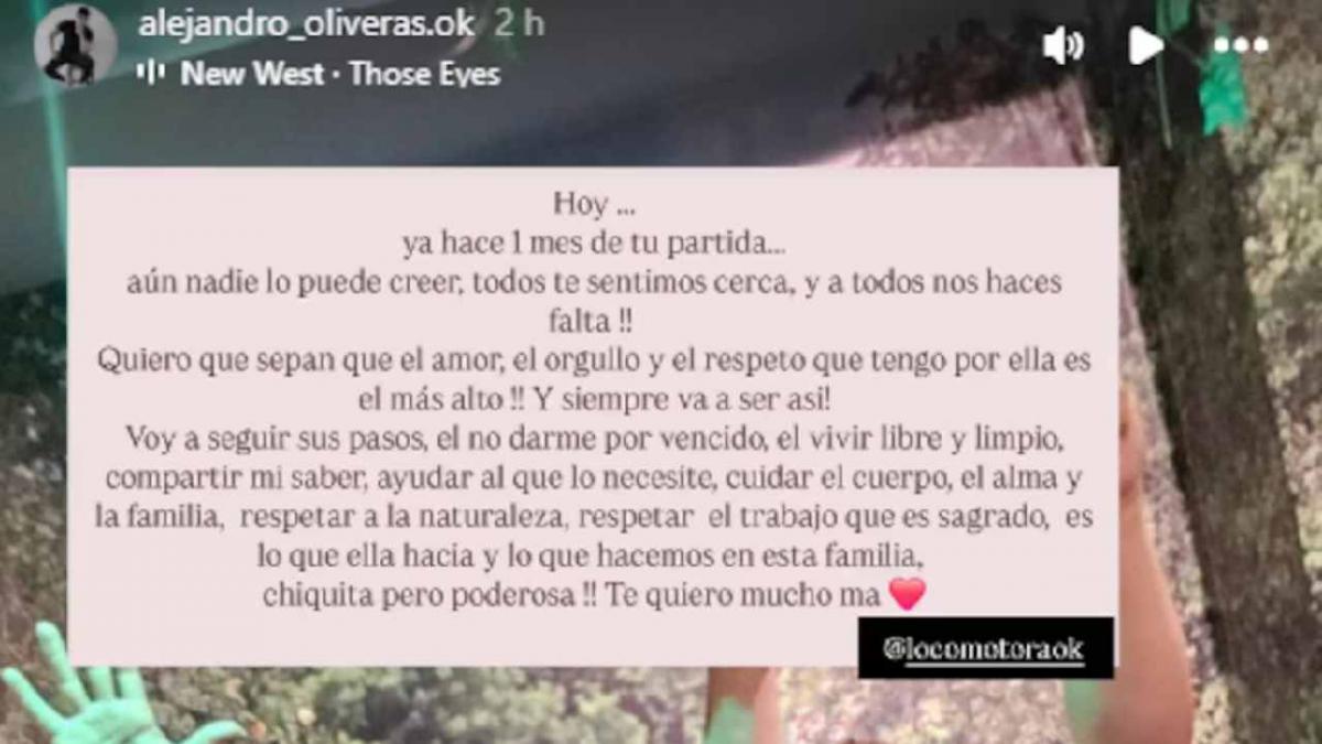 El conmovedor posteo del hijo de Locomotora Oliveras: “Aún nadie lo puede creer”