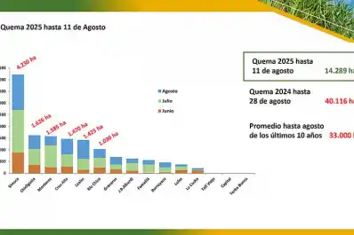 Este año se quemó menos del 50% de caña que el promedio hasta agosto