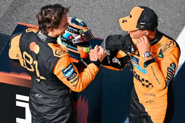 McLaren copó la primera fila: Piastri logró la pole y Norris quedó segundo en la clasificación del GP de Países Bajos