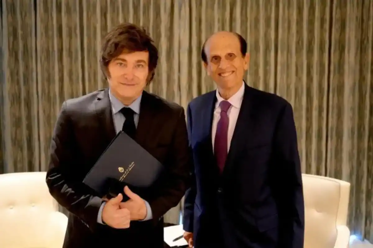 Javier Milei, con Michael Milken.