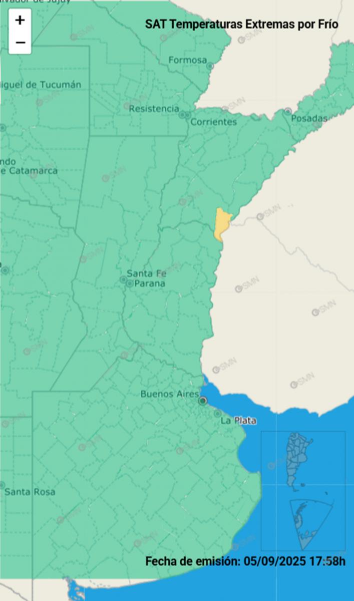 Un pueblo del norte argentino está en alerta por frío extremo en pleno septiembre
