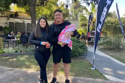 Familia, zapatillas, kilómetros recorridos y muy buena energía