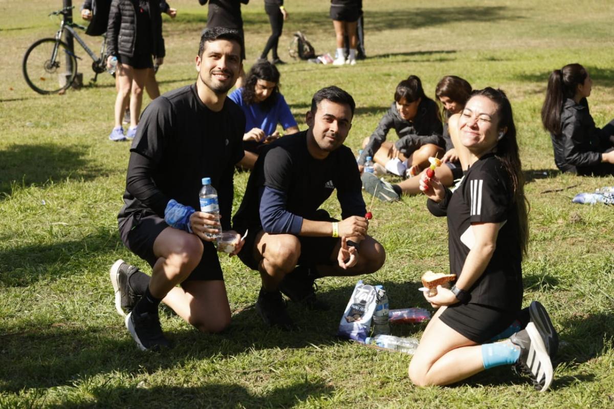Familia, zapatillas, kilómetros recorridos y muy buena energía
