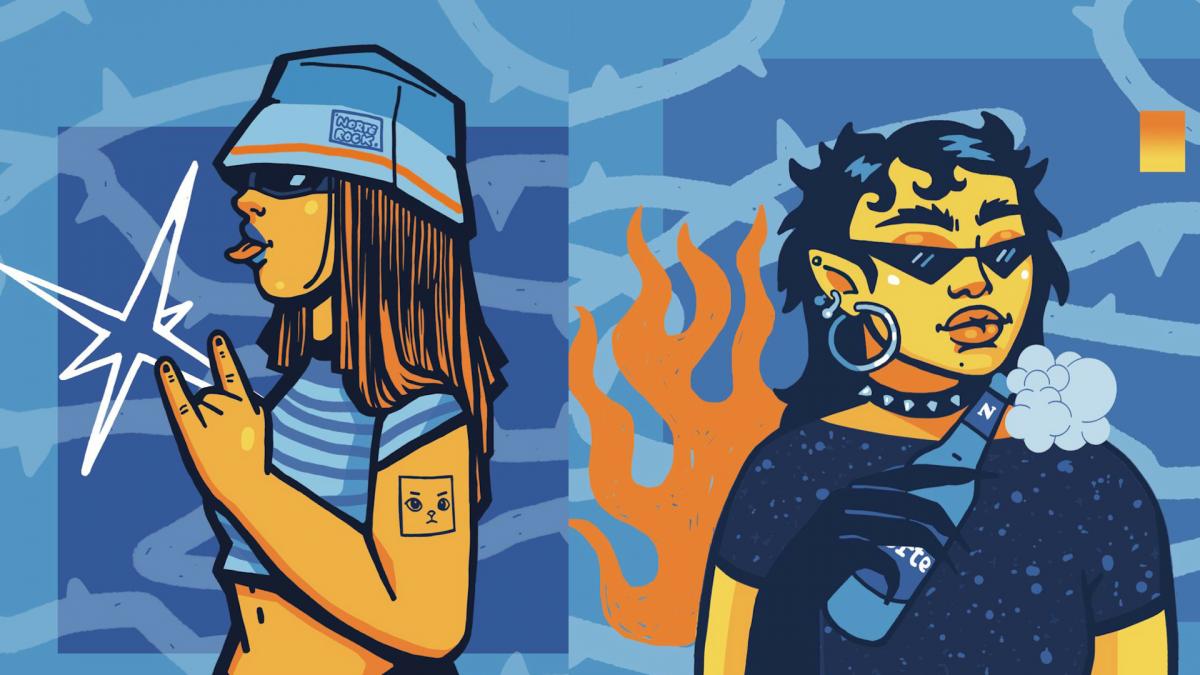 Una muralista le imprimió identidad regional al Norte Rock