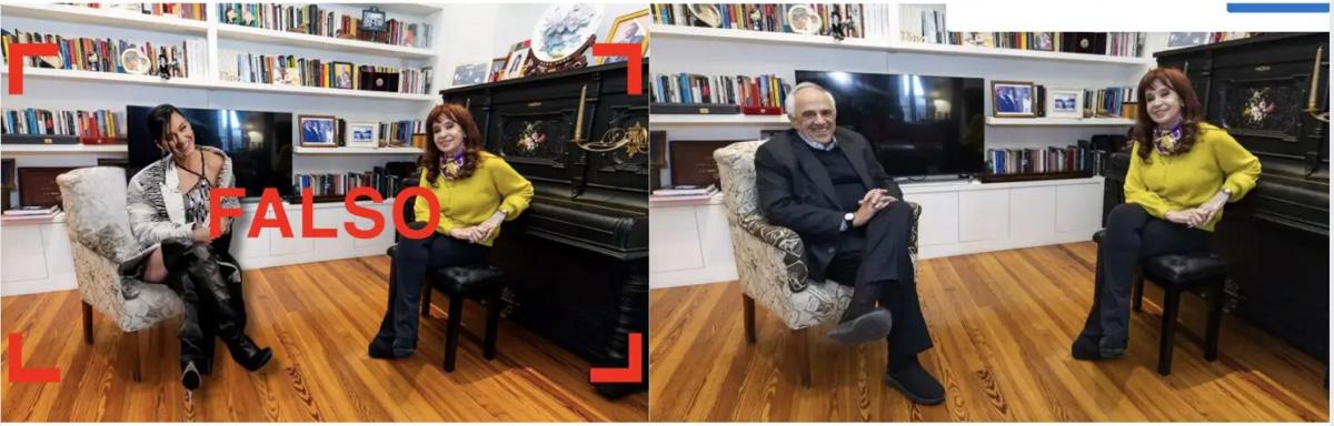 FOTO VIRAL. A la izquierda, la foto viral. A la derecha, la foto original. 