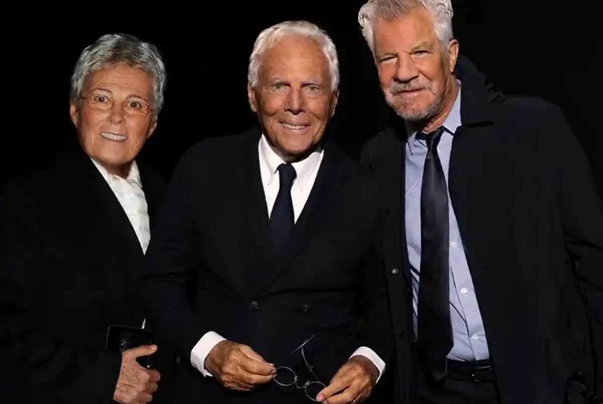 Herederos de Giorgio Armani. Rosanna y Leo Dell'Orco, director de la línea masculina de la marca y pareja del diseñador.