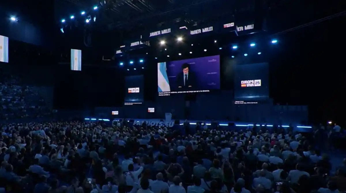 Discurso de Milei. CAPTURA DE VIDEO