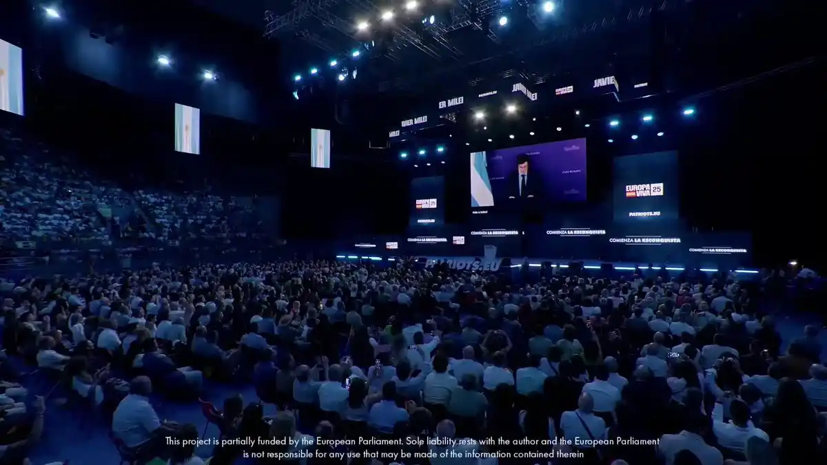 ALIENTO. Milei instó a los seguidores de Vox a “poner de pie a España” como lo “hace LLA en Argentina”.