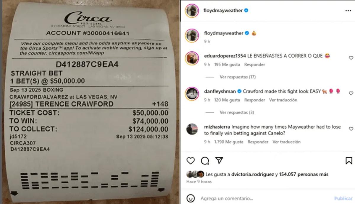 La boleta del Mayweather.