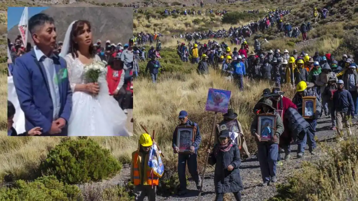 Milagro salteño: peregrinos de la Puna se casaron en plena caminata hacia Salta