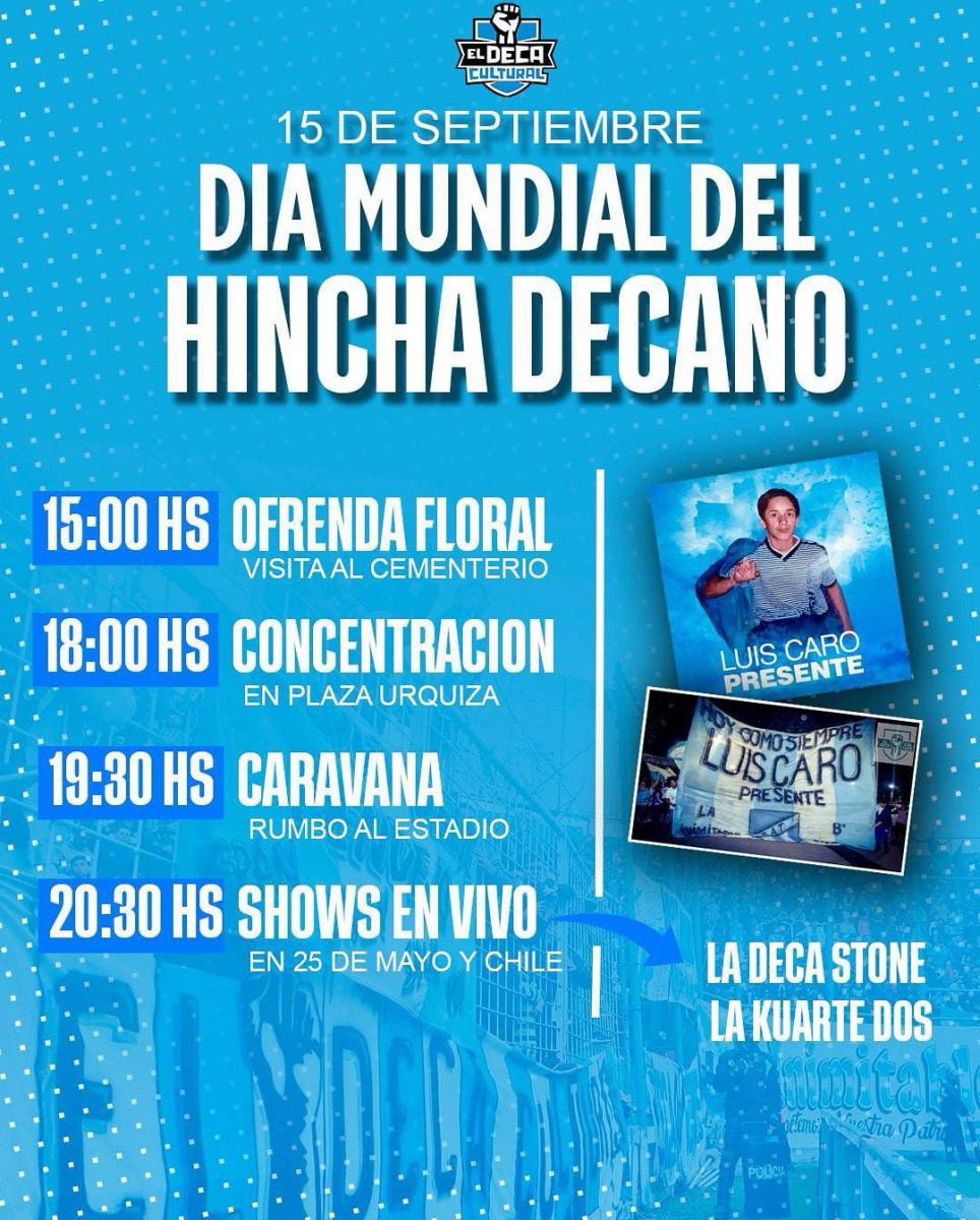 EL CRONOGRAMA “DECANO”. Así se desarrollará la jornada en conmemoración del Día del Hincha de Atlético Tucumán.