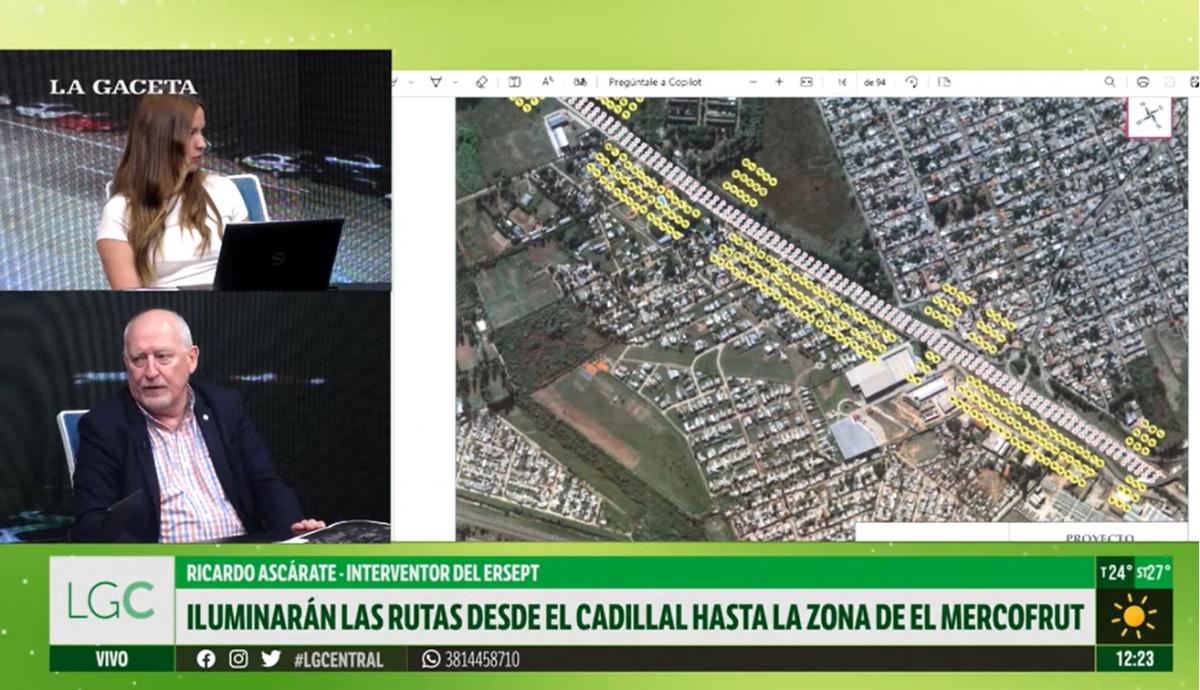 José Ascárate: “No se trata solo de accesos puntuales; vamos a iluminar de manera continua desde el Mercofrut hasta El Cadillal”