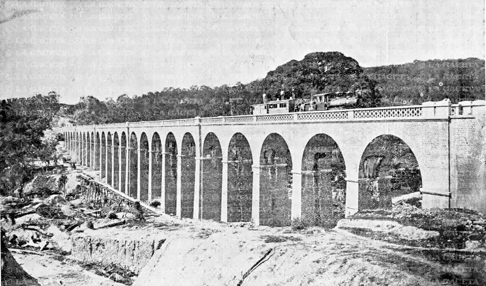 Recuerdos fotográficos: 1900: el viaducto del Saladillo, joya escondida cerca de El Cadillal
