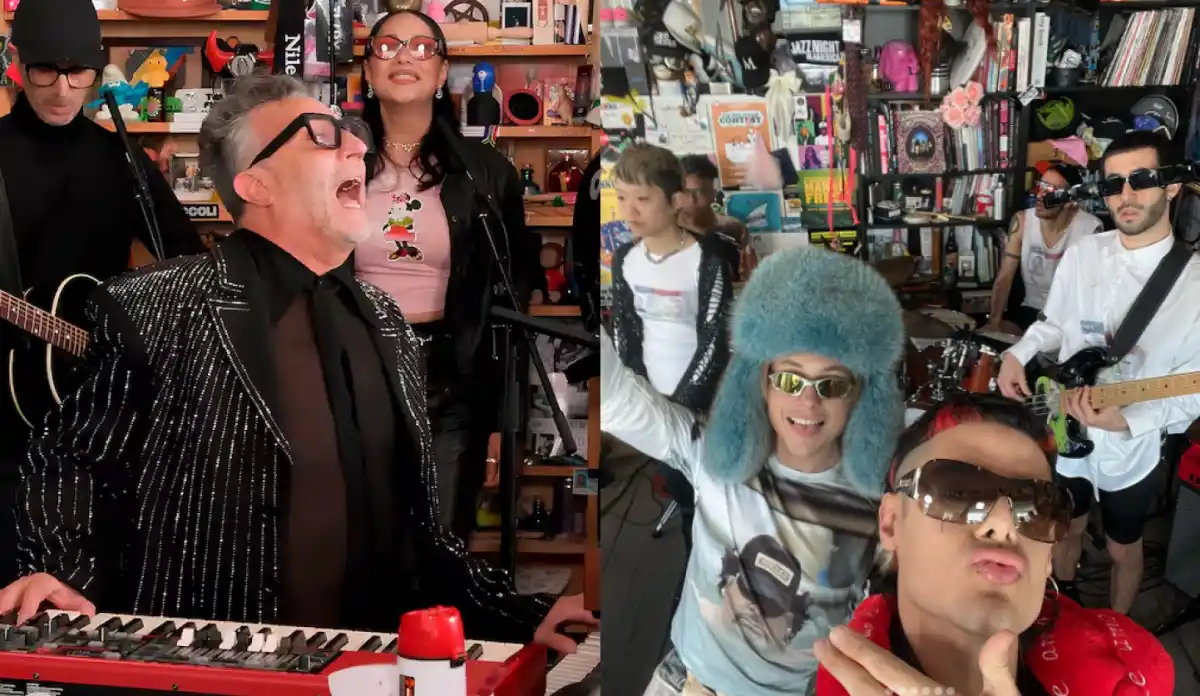 Fito Páez, Ca7riel y Paco Amoroso en el Tiny Desk