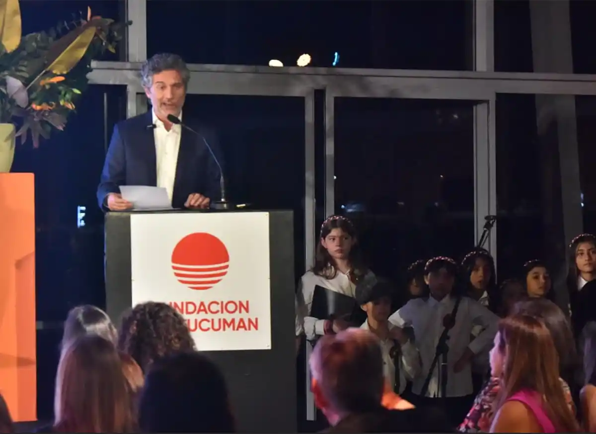 DESDE EL ATRIL. Sebastián Budeguer, presidente de la entidad, reafirmó los valores fundacionales. 