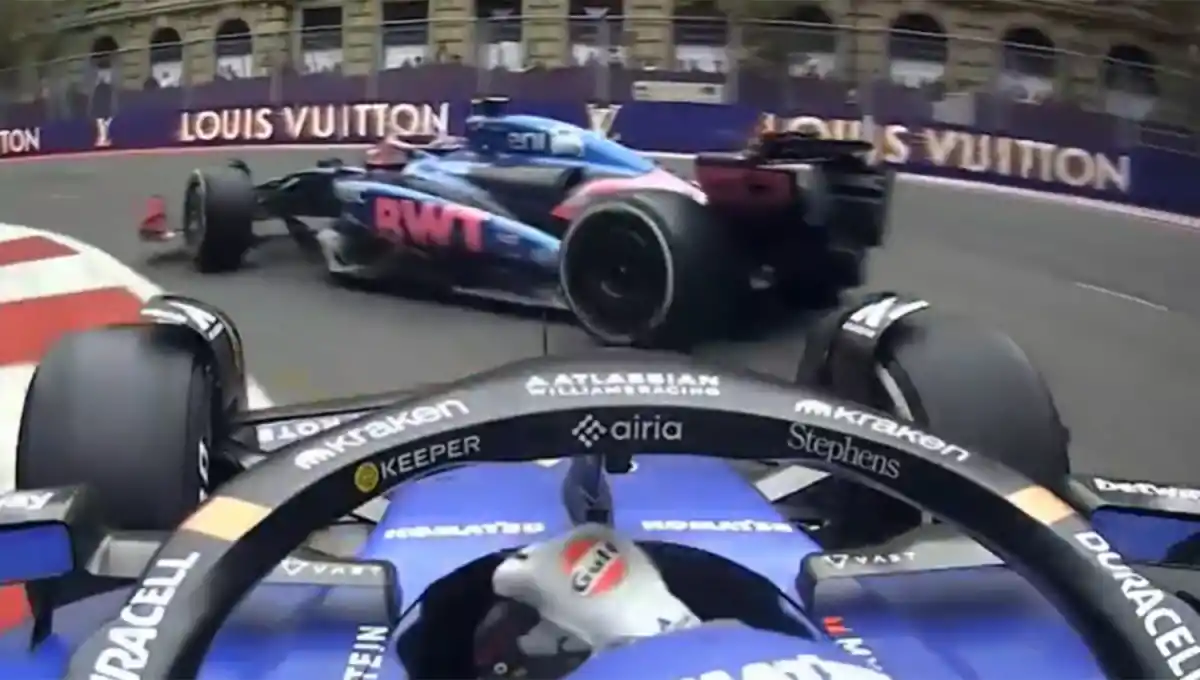 MALA MANIOBRA. Albon recibió 10 segundos de penalización después de chocar a Colapinto.