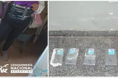 Detectan 5 kilos de cocaína adheridos al cuerpo de una madre y su hija