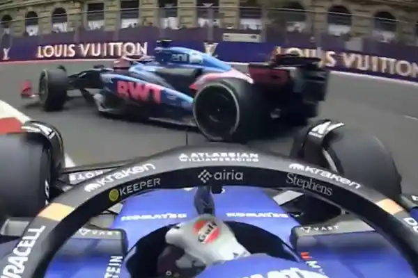 VIDEO: el toque de Albon que le arruinó la carrera a Colapinto en Bakú