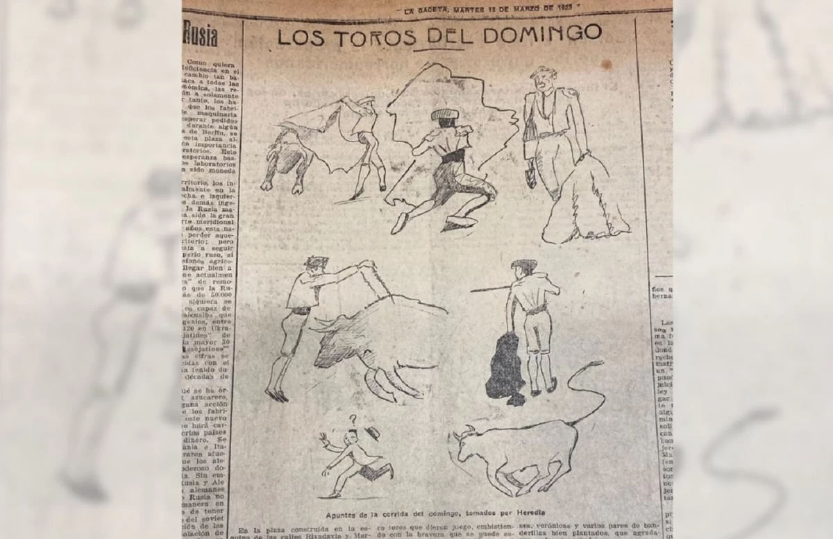 Recuerdos fotográficos: 1923. Revolcones en la corrida de toros de Barrio Norte