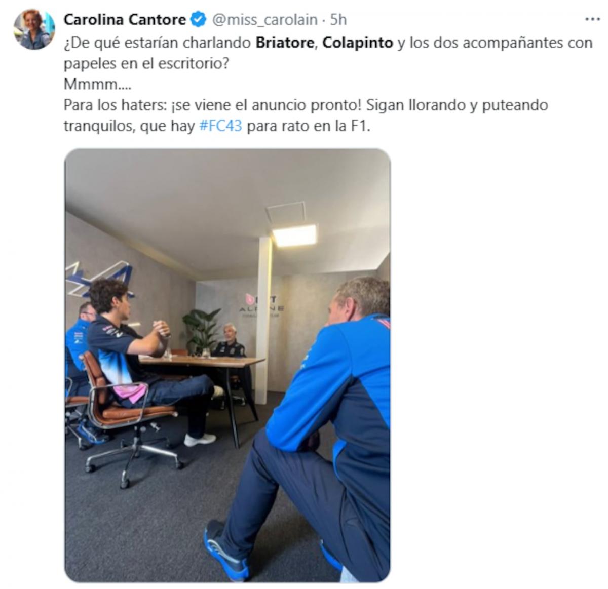 La foto que publicó Flavio Briatore con Franco Colapinto que encendió rumores sobre su futuro en la F-1