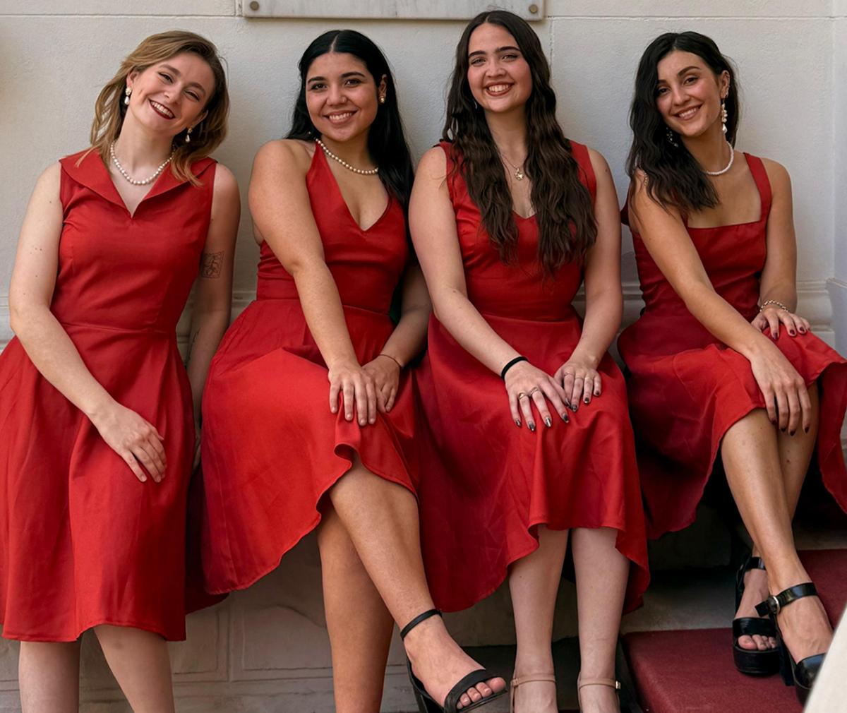 THE TRAMPS. En la imagen, de izquierda a derecha, aparecen Victoria, Valentina, Salma y Agustina