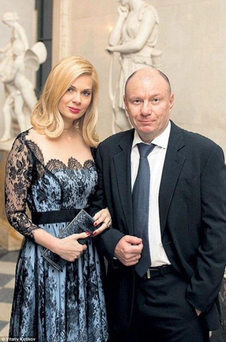 Potanin junto a su ex esposa.