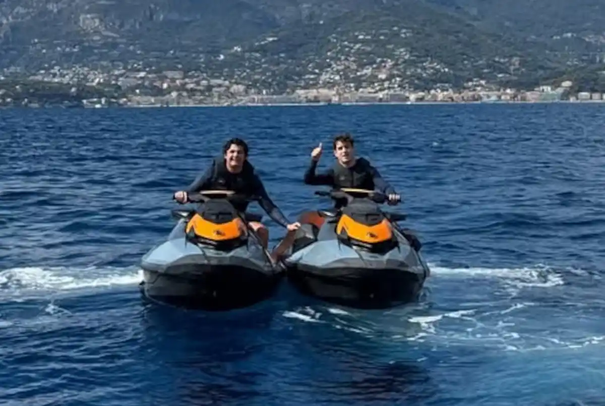 Franco Colapinto junto a Falco Nathan Briatore.