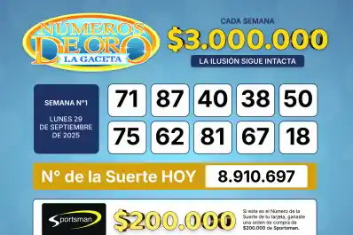 Los Números de Oro de LA GACETA del 29 de septiembre de 2025