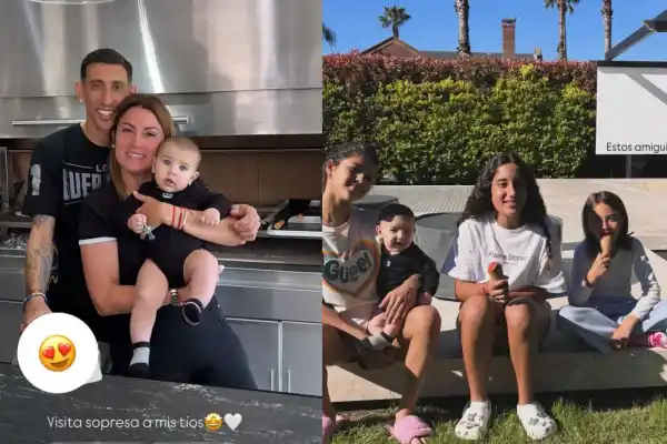 Leandro Paredes sorprendió a Ángel Di María con una visita familiar en Rosario