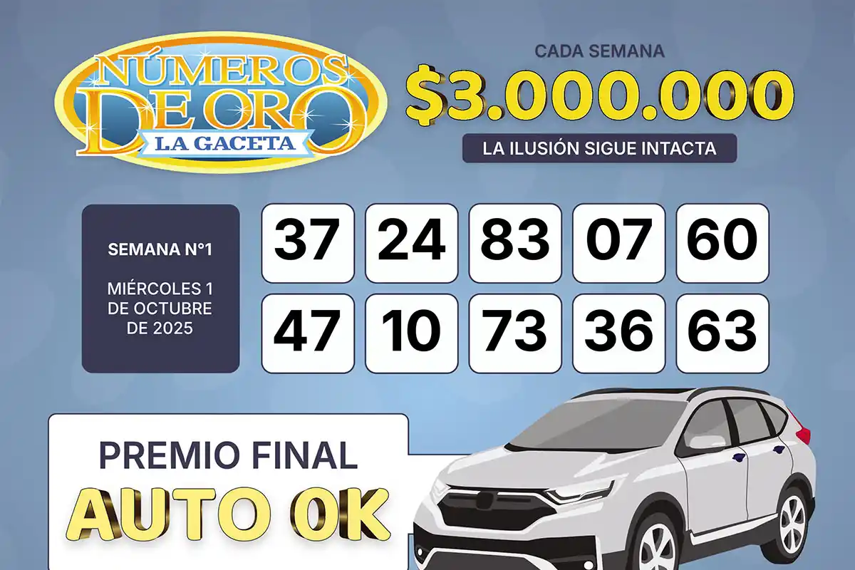 Los Números de Oro de LA GACETA del 1 de octubre de 2025