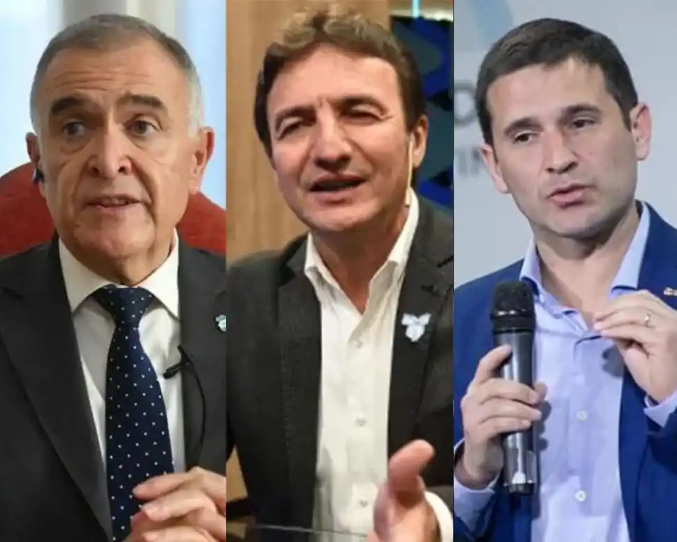 Osvaldo Jaldo, Roberto Sánchez y Federico Pelli.