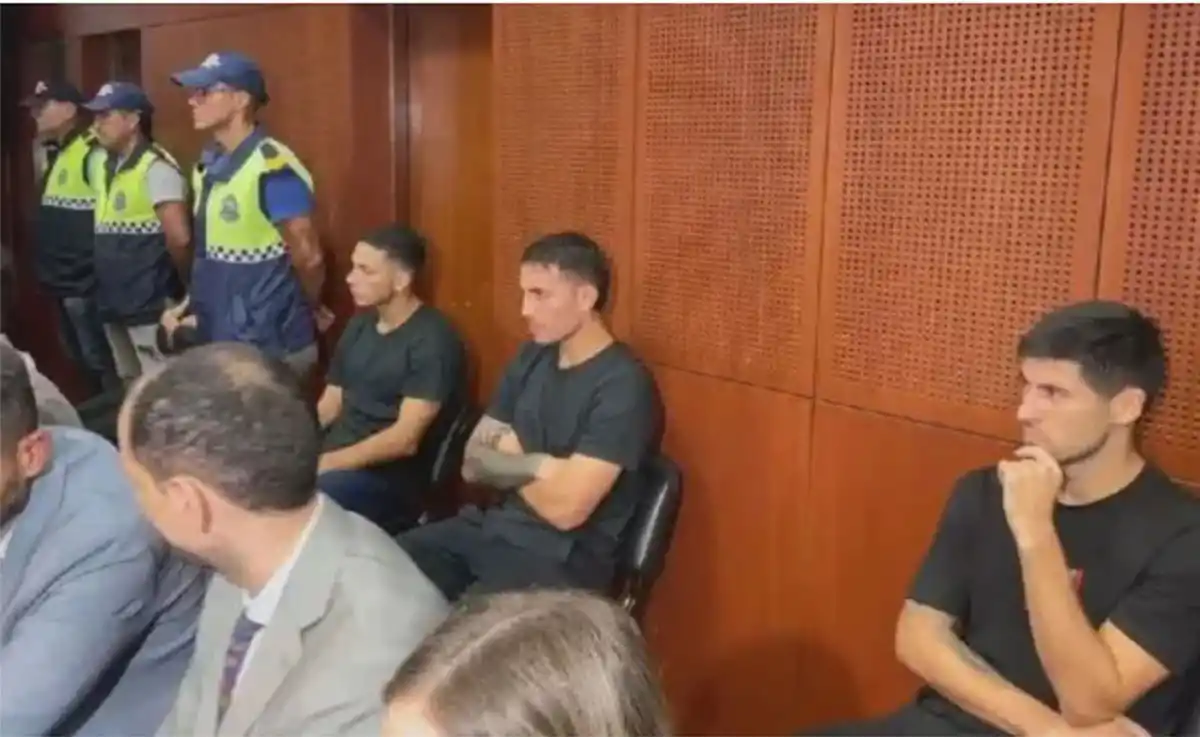 ANTE LA JUSTICIA. Braian Cufré, Abiel Osorio y José Florentín.