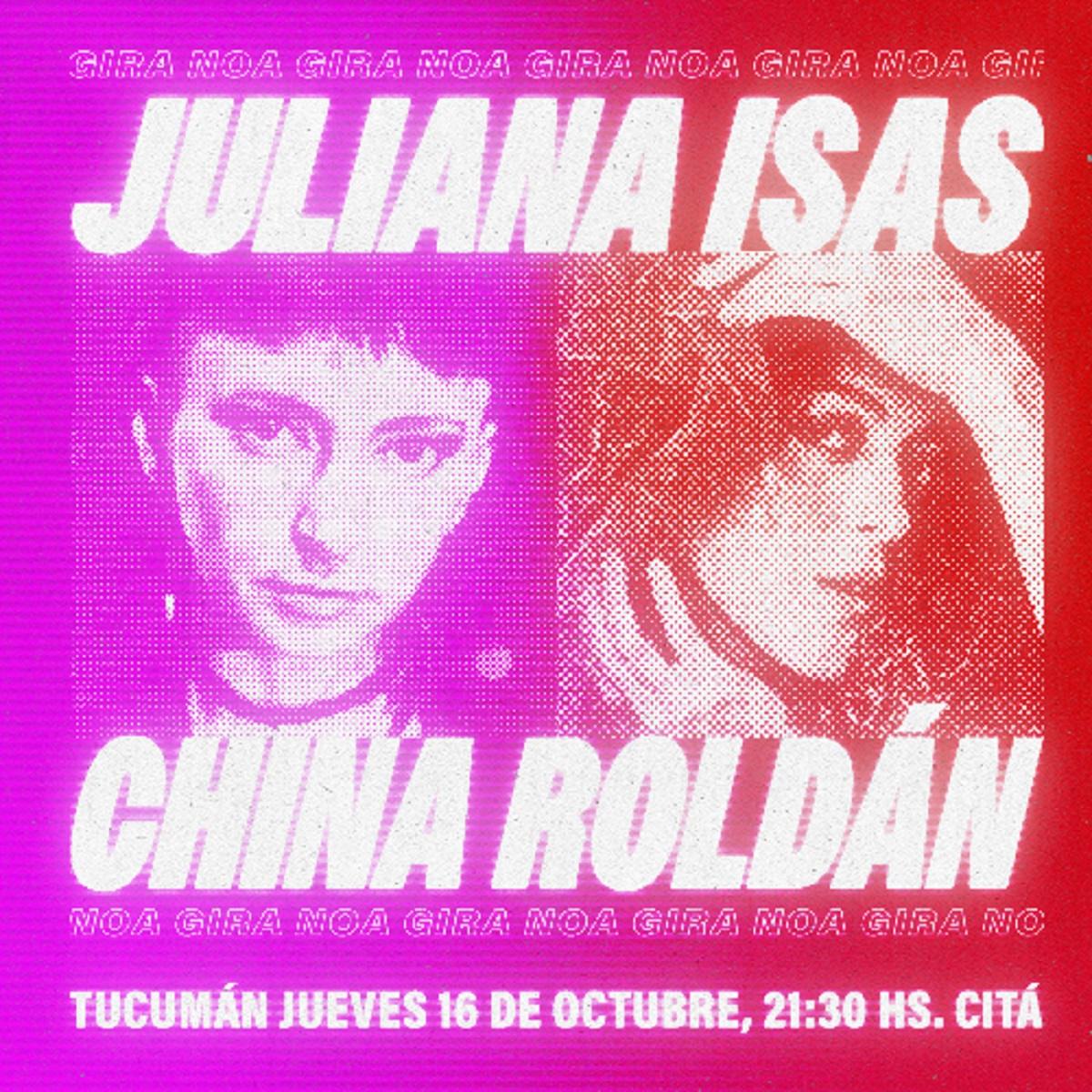 La artista tucumana Juliana Isas y China Roldán, músicas de Benito Cerati, se presentan en Tucumán