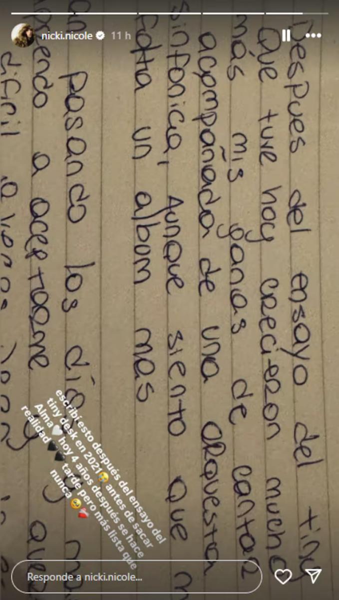 ¿Lo manifestó?: Nicki Nicole, emocionada por participar en el tricentenario de Rosario