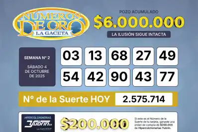 Los Números de Oro de LA GACETA del 4 de octubre de 2025