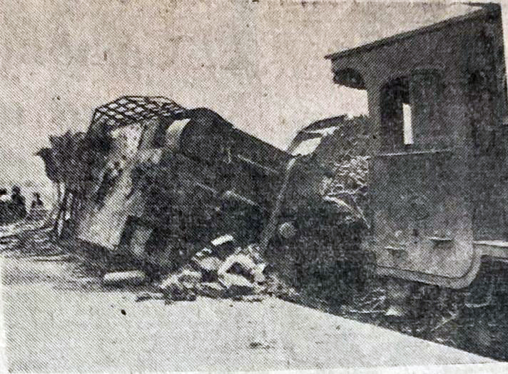 Recuerdo fotográficos: 1946. Un tren cañero embiste a otro detenido en San Rafael