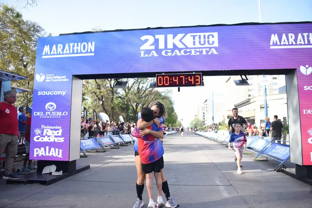 Madre e hijo unidos por el running. 