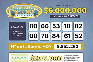 Los Números de Oro de LA GACETA del 7 de octubre de 2025