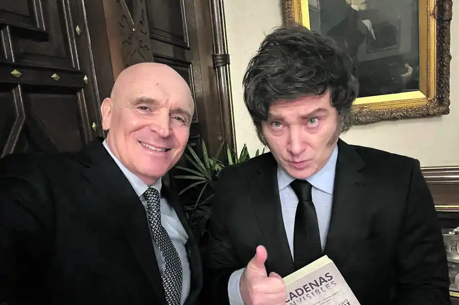 Javier Milei y José Luis Espert, antes de la licencia del diputado. 