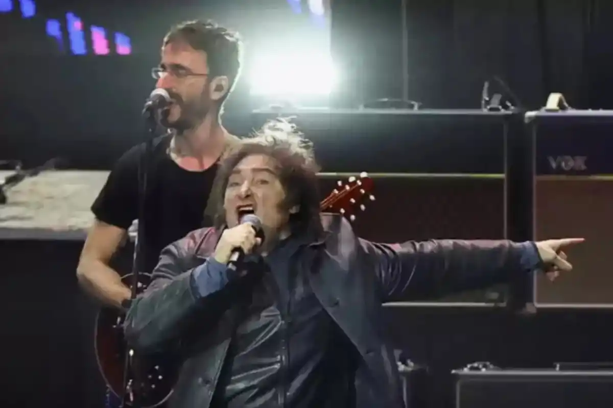 Javier Milei, en el Movistar Arena.