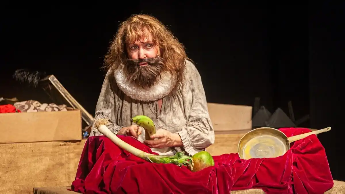 EN ESCENA. La protagonista, Silvia Káter actuando.