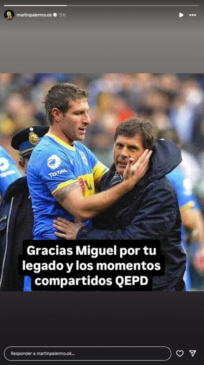 Las emotivas despedidas de los ex Boca Carlos Tévez y Martín Palermo a Miguel Ángel Russo